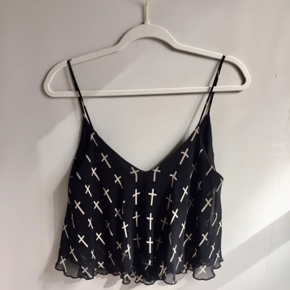 Cross crop top